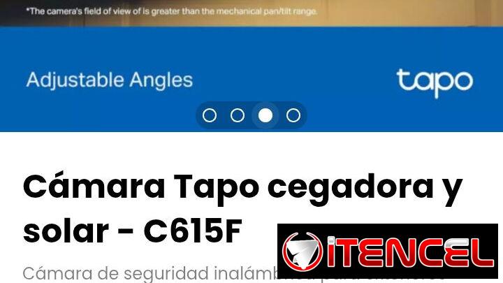 Cámara Tapo cegadora y solar – C615F. Cámara de seguridad inalámbrica para exteriores con panel solar