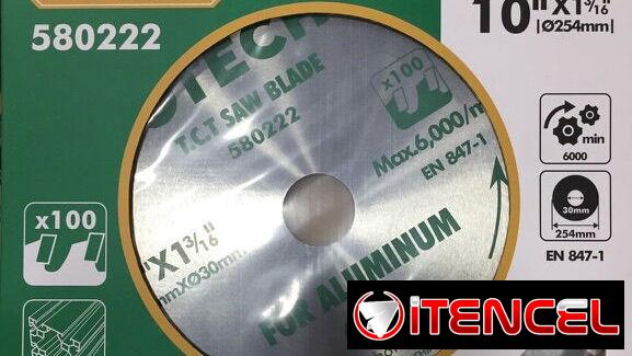 Disco de Sierra para trabajos con Aluminio  10” – 100 dientes