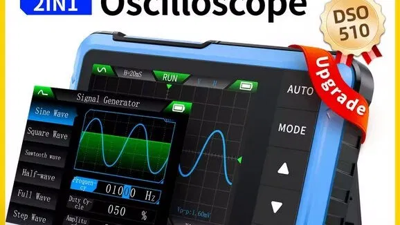J131 Vendo Osciloscopio + multímetro + generador de señal 3 en 1 marca FNIRSI Modelos 2C53T y DSO153