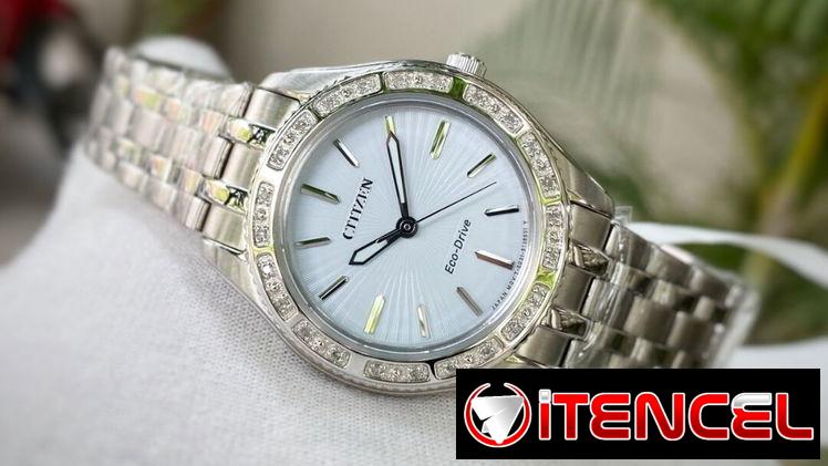 RELOJ CITIZEN ECODRIVE CARINA CON ESFERA BLANCA (EM0240-56A) DE MUJER , 29MM EN ACERO INOXIDABLE , A ESTRENAR  58049738
