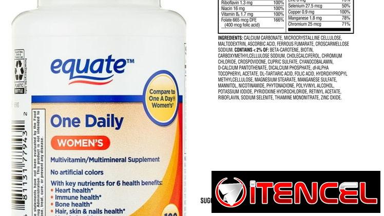 Multivitaminas equate para hombres mujeres y adultos mayores de 50 años