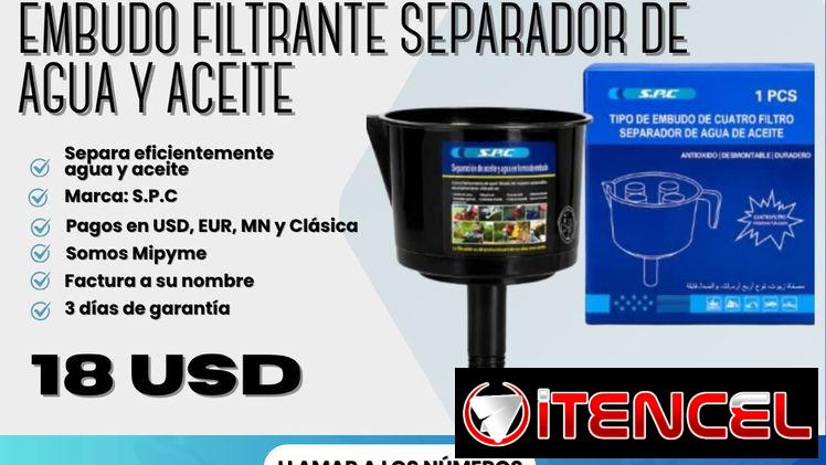 🛢️ EMBUDO FILTRANTE SEPARADOR DE AGUA Y ACEITE  💰 Precio: $18 USD