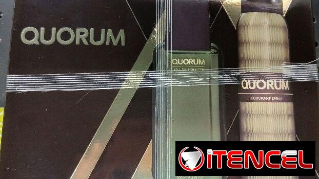 Quorum, Estuches de perfumes de 100ml y desodorante de 150ml, cajas selladas.