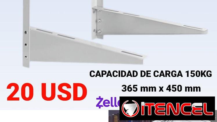 Soportes de aire acondicionado nuevo con todos sus tornillos y españoles a la pared