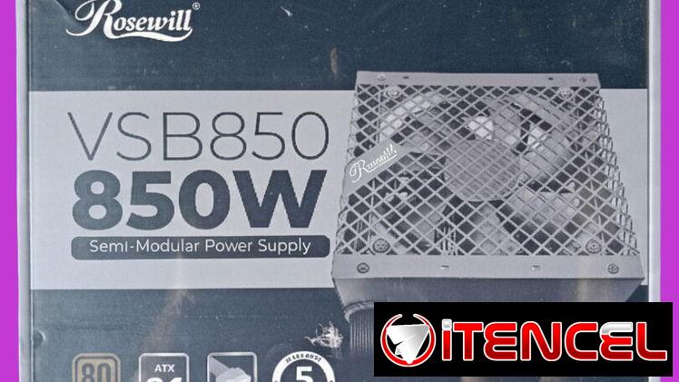 🔌Fuente Rosewill VSB850  80 PLUS Bronce con capacitores japoneses y FAN silencioso