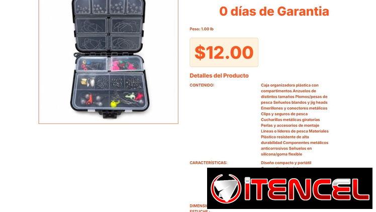 Kit de Pesca con Señuelos y Pesas: Caja de Plástico de Alta Calidad VPT#-0404