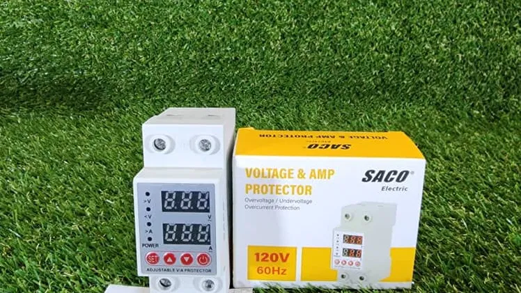 Protector de Voltaje y Amperaje110v SACO 120V 60Hz