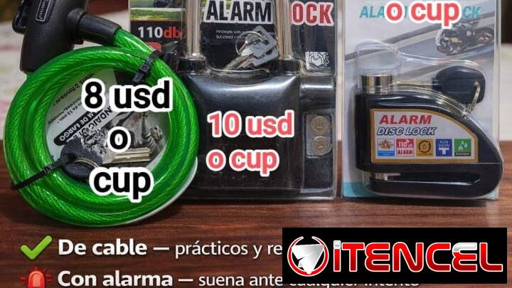 ACEPTO CUP ⭕❌❌⭕__ Candado de Cable Cadena Seguridad Para Bici O Moto 1.1 M Y Llav _ ⭕❌❌⭕ 5-921-5773