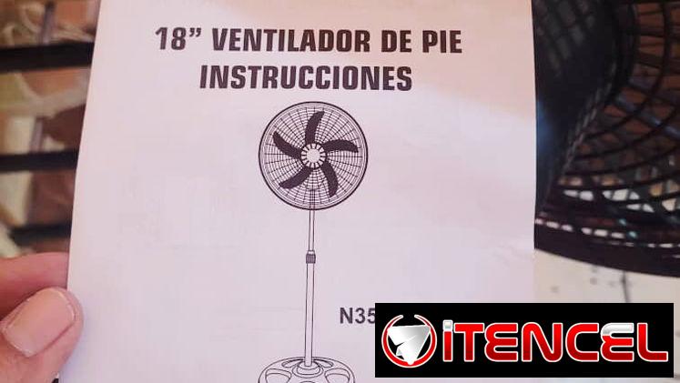 🌪️Ventilador de Pie, 18″ pulgadas. Nuevo. Ciclón.   ⚙️Potencia motor : 60 W ◼️Color : Negro