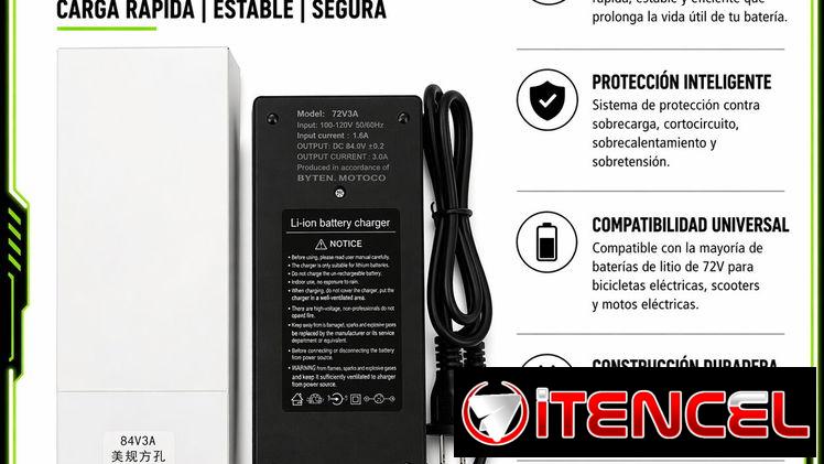⚡Cargador de 72V3A – Por cantidad