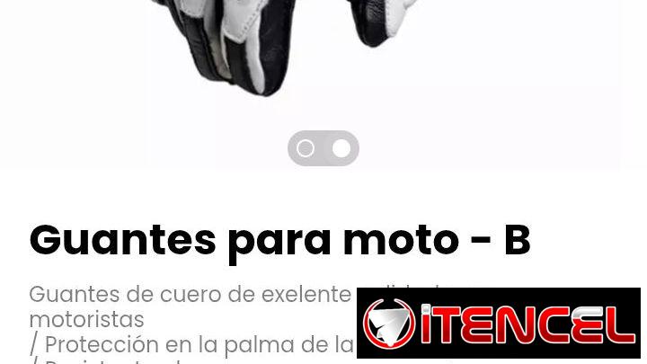 Guantes para moto – B. Protección en la palma de la manos  y nudillos