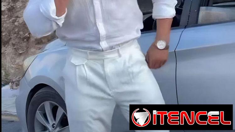 Camisas,pantalones, de la ropa de lino y sandalias prácticas 58547627