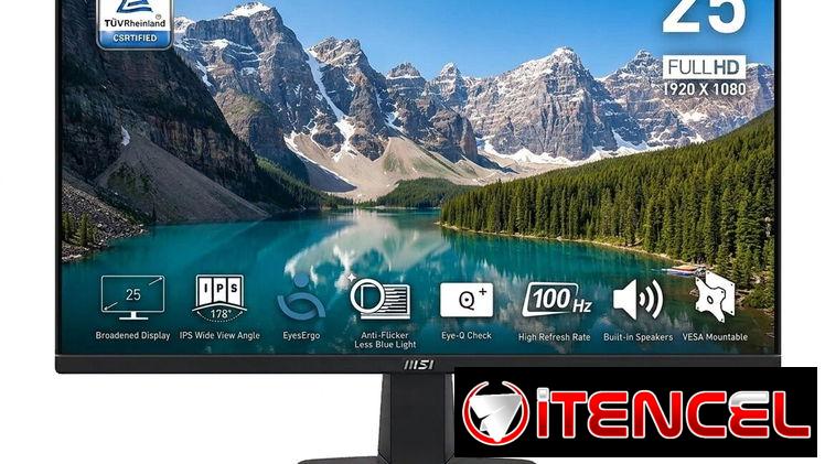 🖥️ Monitor MSI PRO MP251 25” ▌1ms ▌Diseño antireflejo ▌Fluidez y precisión para gamers exigentes con pantalla Full HD