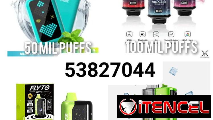 Vaper-Cigarros electrónicos 6mil-8mil-10mil-13mil-15mil-20mil- 40mil -70 mil – 100 mil PUFFS variedad de sabores NUEVOS