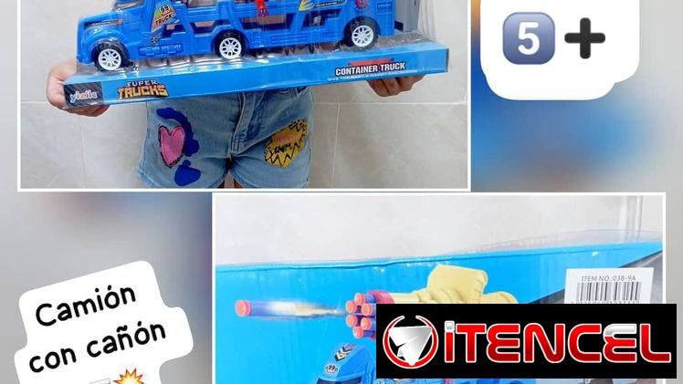 Camión de juguete con cañon incluido