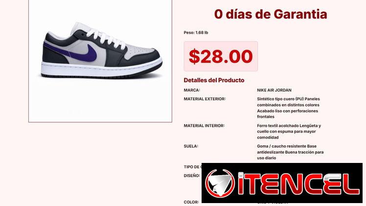 Zapatillas Nike Air Jordan Gris Violeta con Tracción Real por $28.00 VPT#-0327