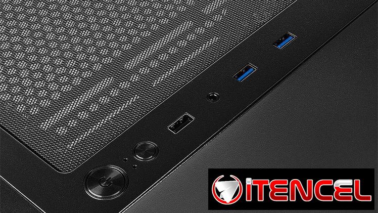 Chasis para PC Escritorio Gaming  con cristal templado y control de fans ARGB +