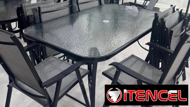 Mesa de exterior y interior de 6 sillas