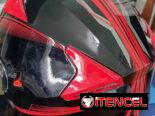 Casco para su moto Profesional cerrado con doble visera. Certificado! Rojo y negro. Con tomas de aire!!