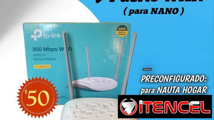 Router tp-link para NAUTA HOGAR o NANO ( tiene puerto Wan )