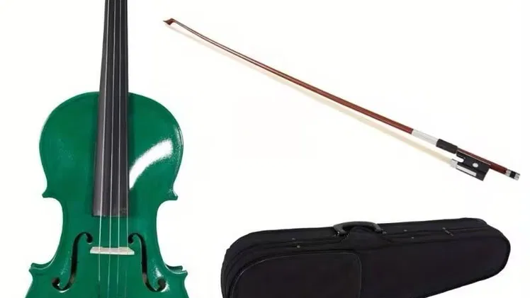 🎵Violín Acústico 4/4 – Acabado Premium Celeste Azul 🎵