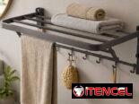 Toallero Plegable de Pared con Ganchos  💲 PRECIO: 25 USD. Coloca orden y belleza en tu hogar. 📞56249037