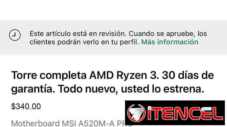 Torre Ryzen 3 de PC, 1 mes de garantía, todo nuevo en caja.