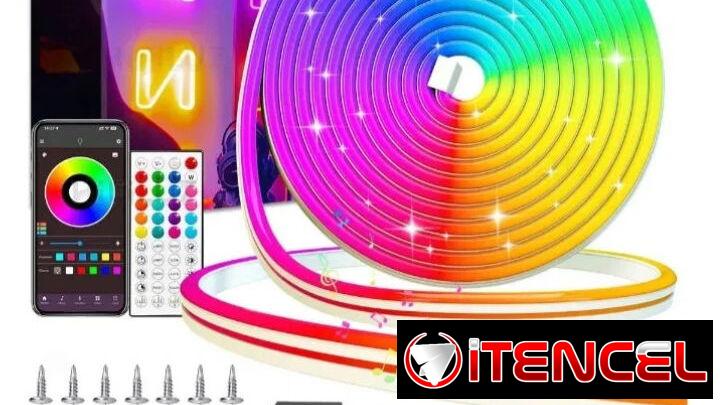 Luces de neon RGB. Nuevas en su caja, 6.5metros. con mando y transformador. Funciona a ritmo de la música