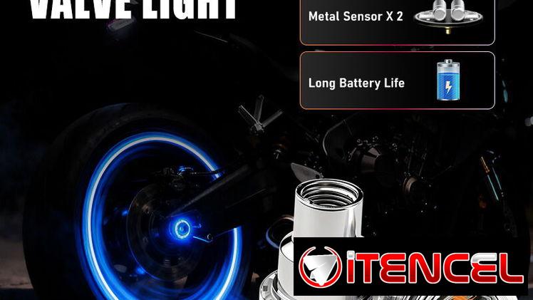 Tapas de válvulas con luces LED para motos, bicicletas y autos.