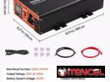 VEVOR Inverter UPS 1500W RMS(3000W pico)+ Cargador 15A 2 en 1 para todas las baterias