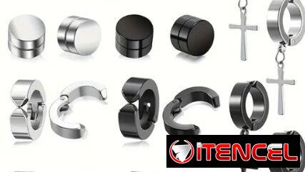 🉐PAQUETE DE ARETES DE ACERO INOXIDABLE