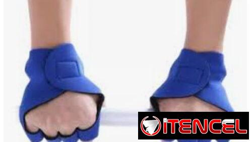 Guantillas para Gyn de mujer y de hombre color azul talla S y L