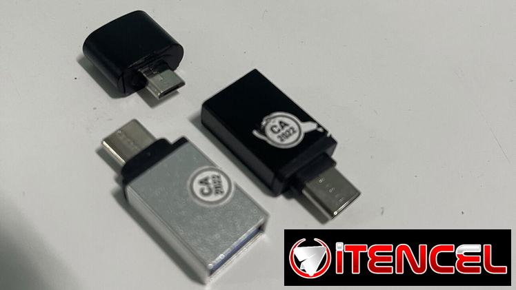 adaptadores OTG tipo C y Puerto V8 a USB para Móviles, transfiera sus datos desde su móvil