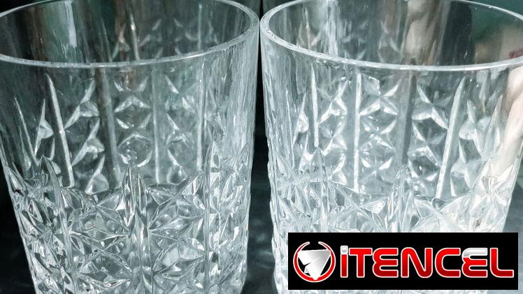 Vasos de cristal brocado
