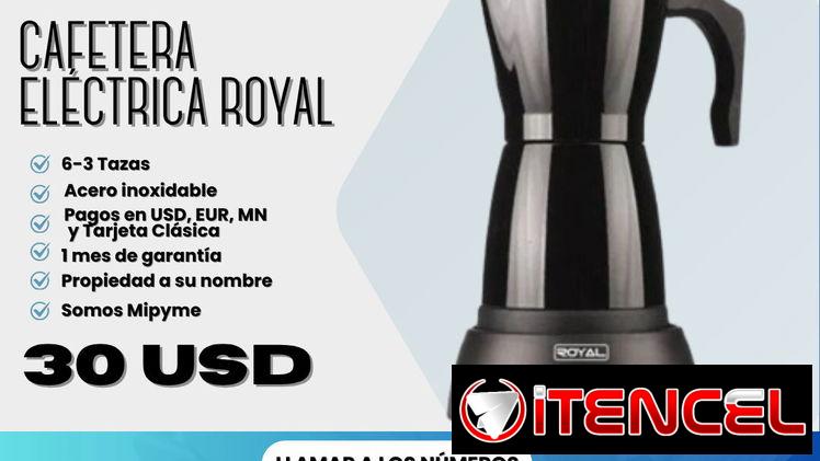 ☕ CAFETERA ELECTRICA ROYAL  🌑 NEGRA ♦️ 3-6 TAZAS  💲30 USD