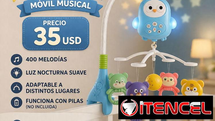 Móvil musical carrusel de cuna