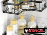 🏠 Organizador para Baño – Diseño en L, Gran Capacidad y Fácil Instalación