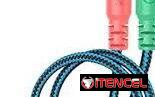 Cable divisor de auriculares y micrófono para PC. Nuevos en su estuche. 52419568. Domicilio por un precio adicional