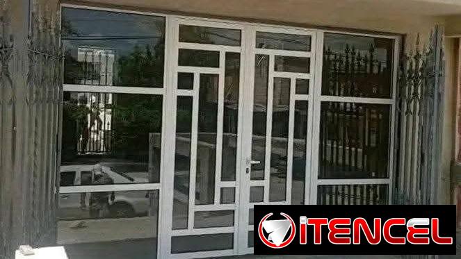 Marqueteria de aluminio y cristal