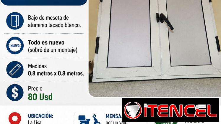 Bajo de meseta de aluminio lacado blanco nuevo estamos en La Coronela La Lisa