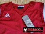 JUEGO DE CAMISETA SIN MANGAS Y SHORT DEPORTIVO ADIDAS ROJO PARA BASKETBALL TALLA L