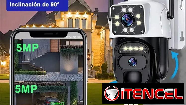 Cámara de vigilancia Solar Wifi 2 lentes a 10Mpx