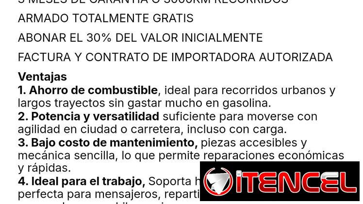 Moto / Motor de gasolina Restrepa 150 cc