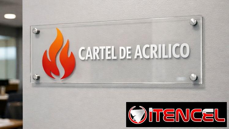 Cartel rectangular de acrílico