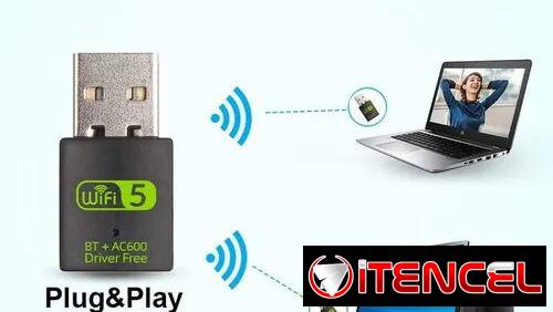 Adaptador wifi y bluetooth. Para pc. 2 en 1.