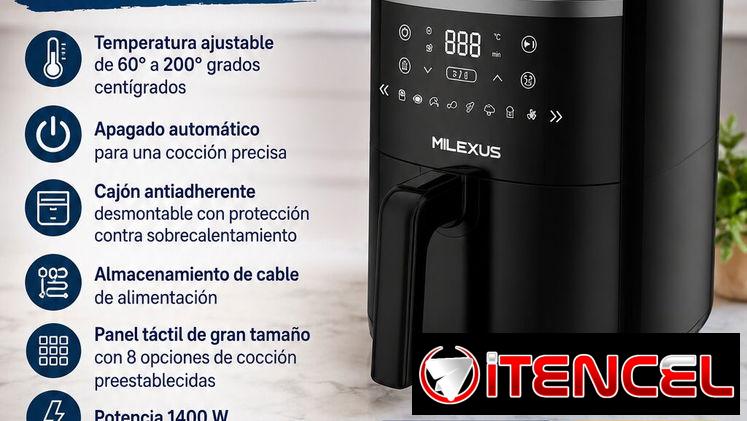 Freidora de Aire MILEXUS 4.2L — 60 USD ✔ Cocina más saludable ✔ Rápida y fácil de usar