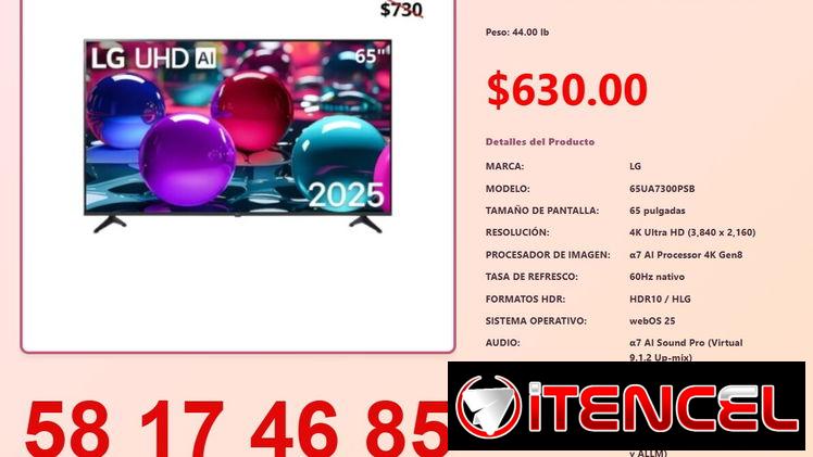 TELEVISOR SMART LG 65”  4K