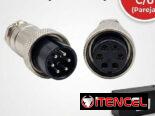 🔌 Conector GX16-5 (5 Pines) para Motorinas y Baterías – $9.00 Par M/F