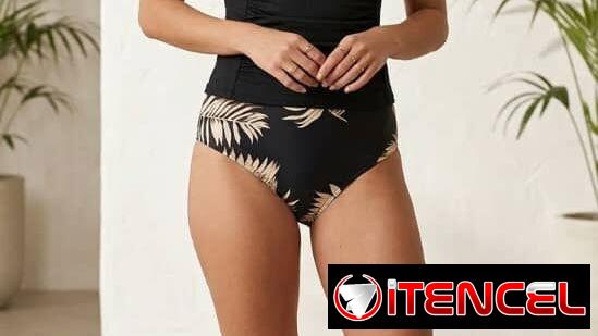 Trusa de Dos Piezas con Estampado de Hojas (Talla M) — 18 USD