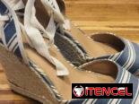 Plataformas de saco con estampado de rayas
